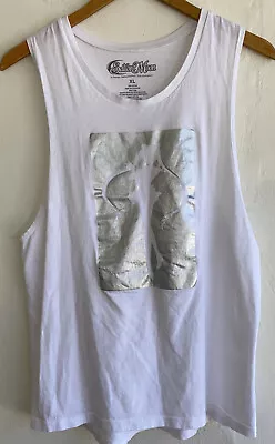 Sailor Moon Tank Top Size XL White Iridescent Silver Naoko Takeuchi Toei • $18.99