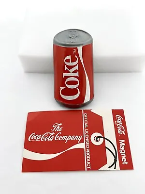 Vintage 1985 Coca-Cola Collectibles Coke Can Refrigerator Magnet W. Paper Tag • $35.96
