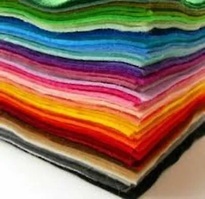 Acrylic A4 Felt Sheets DIY Art Craft Bow Maker Gifts Assorted Colours Pack Of 30 • £11.99