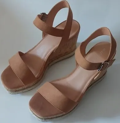 Madden Girl Women's Maddison Tan Wedge Sandal Size 10 • $25