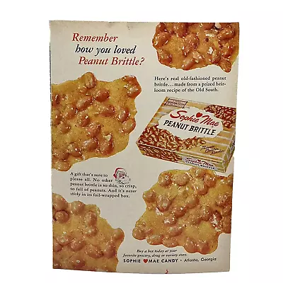 Sophie Mae Candy Remember How You Loved Peanut Brittle Vtg 1962 Print Ad READ • $8.50