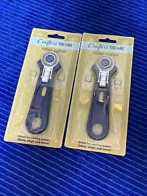 2 Pack Crafter's Square Roller Cutter Fabric Arts Crafts Vinyl Rotary Precision • $11.98