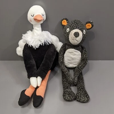 $13.78 • Buy Lot Of 2 Pillowfort Forest Bear Ballet Ostrich Stuffed Plush Target Mini Pillow