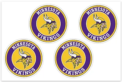 (4) Minnesota Vikings NFL Decals / Yeti Stickers *Free Shipping • $3.96