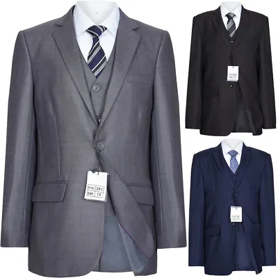 £36.99 • Buy Boys Slim Fit Navy ,Grey , Black, Royal Suit 1 To 16 Year RRP 59.99. 