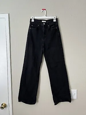 H&M Black Flare High Rise Jeans Women’s Size 8 90s Grunge • $17.99