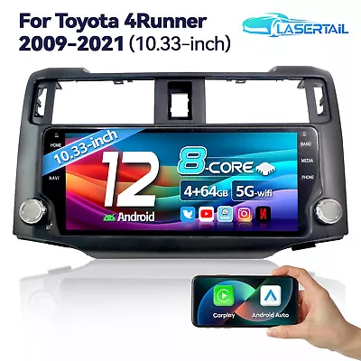 For Toyota 4runner Radio Upgrade 2010-2019 Stereo Replacement Android 10.33inch • $329.99