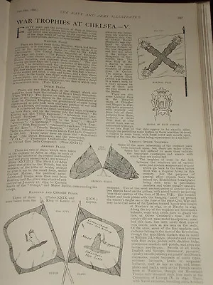 1903 Article War Trophies At Chelsea Arabian Flags Dutch Maltese Kandyan Etc • $81.95