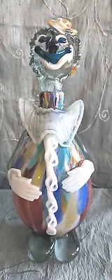 Vintage Murano Hand Blown Glass Clown Figurine Italy  • $35