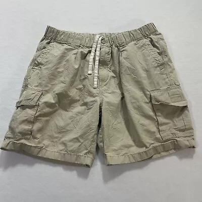 Tommy Bahama Shorts Size XL Mens Cargo Pleated Vintage Beige Elastic Waist • $21