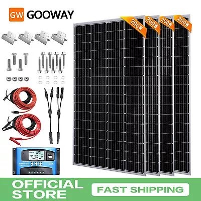 100W 120W 170W 200W 300W Solar Panel Kit 12V Mono RV Campervan Caravans Boat Van • £135.99