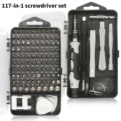 117 In 1 Screwdriver Repair Tool Set For Phone Camera Watch PC Laptop Glasses • £11.93