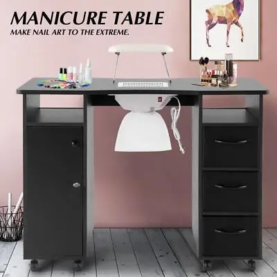 Manicure Table Nail Desk For Nail Tech Nail Table Station W/Dust Collector • $179.99