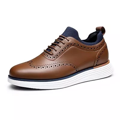 Men's Dress Sneakers Oxfords Casual Wingtip Brogue Non-slip Shoes Size 8-13 • $34.19