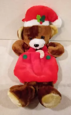 Vintage 1980's Rennoc SANTA'S BEST 20  Teddy Bear Hanging Christmas Stocking • $16.99