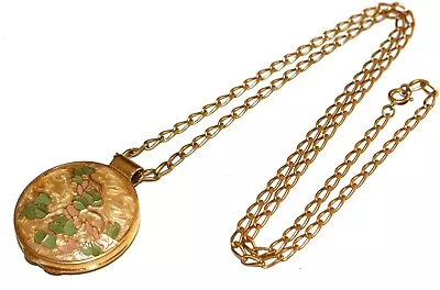 Vintage In Seattle Beautiful Flawless Goldtone Perfumer Locket Necklace Lot#1208 • $7.50