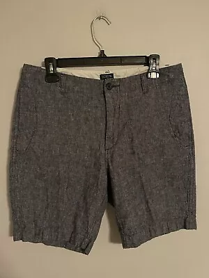 J.CREW Grammercy Linen Cotton Chambray Chino Shorts Gray Heather L0953 -Men's 33 • $19.99