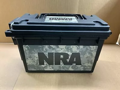 NRA Ammo Storage Box Ammunition Holder Military 3 Locking Points Plastic Case • $14.99