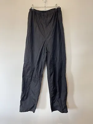 BELSTAFF Black Vintage Wet Weather Over Motorcycle Pants Size XL Nylon • $52.16