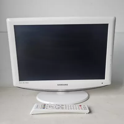 SAMSUNG LE19R86WD 19  TV White HD READY LED With Remote - Working HDMI FREEVIEW • £49.95