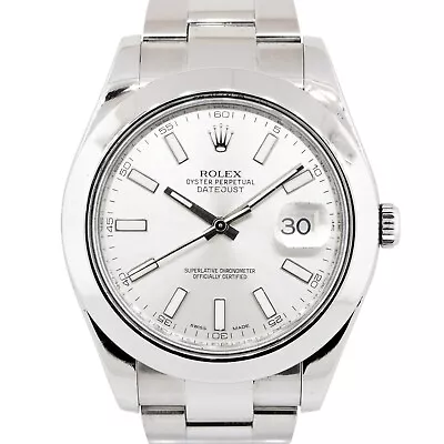 Rolex 116300 Datejust II Stainless Steel Silver Stick Dial Watch • $9995