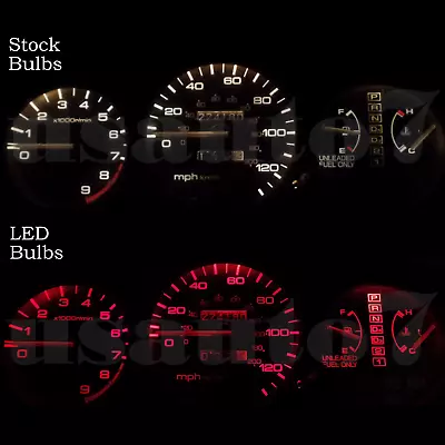 Dash Instrument Cluster Gauges RED SMD LEDS LIGHTS KIT Fits 92-95 Honda Civic EG • $11.98