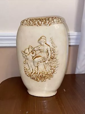 $9.99 • Buy Vintage Cherub Pillow Vase Glaze White Ivory Color