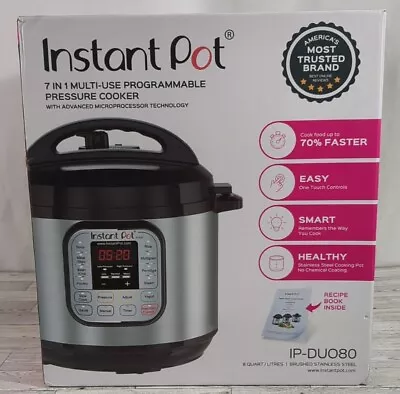 Instant Pot Duo 7-in-1 Electric Pressure Cooker - Stainless Steel/Black 8Qt... • $60