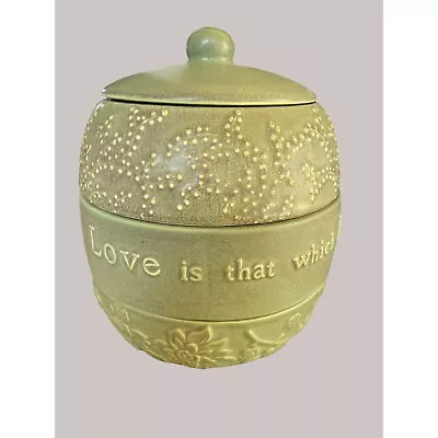 Maya Angelou Canister Green Ceramic 3 Tier Bowl Counter Art Inspirational Vintag • $39.99