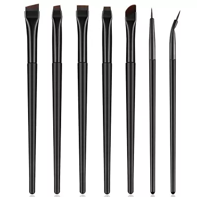 7 Pcs Eyeliner Brush Professional Eye Liner Makeup Brushes Angled Flat • $8.69