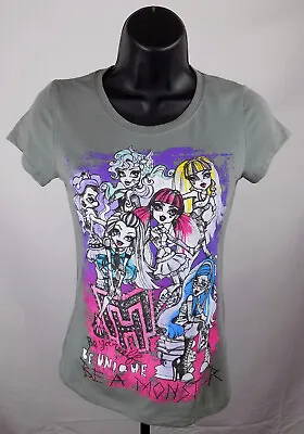 Monster High Shirt Girl's Medium Gray Be Yourself Be Unique Shirt New ST121 • $16.99