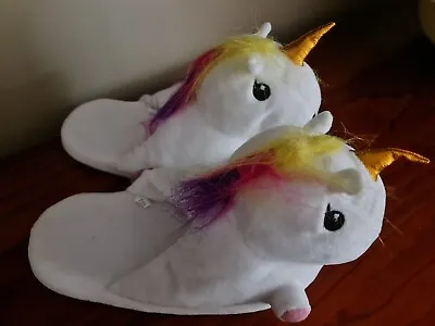 $9.95 • Buy Unicorn Slip On Slippers