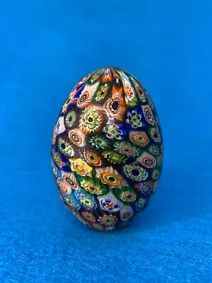 Millefiori Egg - Murano Glass - Vintage - Rainbow - Paperweight Decoration • $11.50