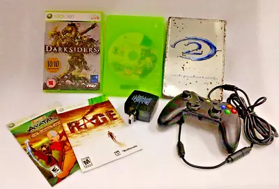 $29.90 • Buy Xbox 360 Lot With PowerA Controller, Games, Mad Catz Receiver And Manual Bundle