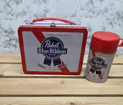 Pabst Blue Ribbon Metal Lunchbox With Thermos • $79.99