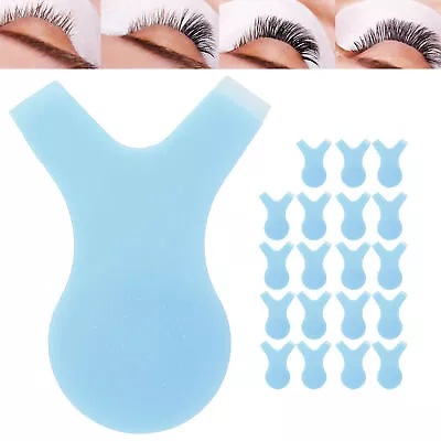(Blue)20pc Eyelash Lift Brush Y Shape Eyelash Grafting Comb Curler AntiSlip VIS • $16.50