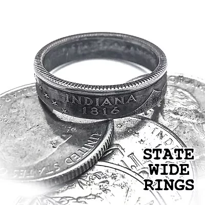 US State Quarter Coin Ring ANY STATE! Sizes 7-12 • $14.99