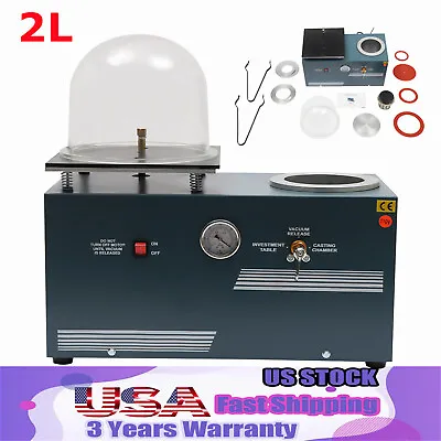 $639 • Buy 2L Jewelry Vacuum Waxing Casting Combination Investing Machine Invest Caster NEW