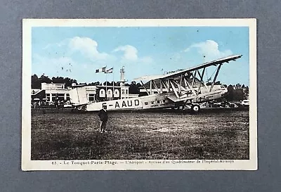 Imperial Airways Handley Page Hp.42w At Le Touquet Airport Airline Postcard  • £59.95