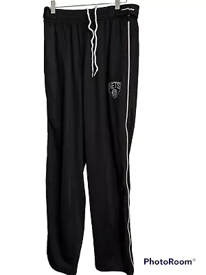 NBA ZIPWAY Warm-Up Pants Size Large Nets Patch On Leg Black • $24