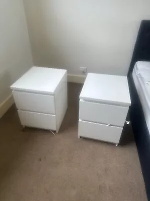 Bedside Tables Drawers Side Table -set Of Two  White • $30