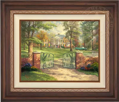 Kinkade ~ Graceland 50th Anniversary 18x24 P/P Canvas ~ DBL SIGNED +sketched • $1195