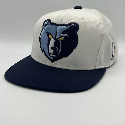 Memphis Grizzlies Hat Snapback Mitchell & Ness NBA Basketball White Blue Cap • $24.99