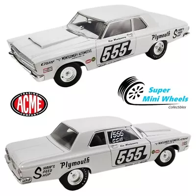 Acme 1:18 - 1965 Plymouth Belvedere Super Stock - 555 - Triple Nickel A1806600 • $139.95