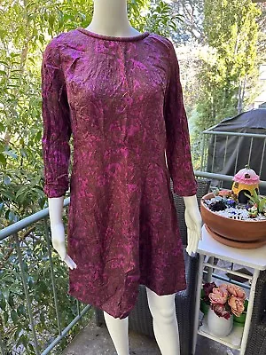VINTAGE 60’s Silk Purple Dress Great Condition  • $35