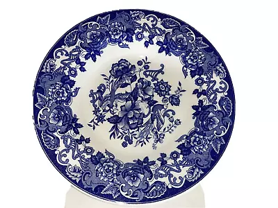 La Primula Blue & White 8 7/8   Rimmed Pasta Serving Bird Bowl Made In Italy • $24.99