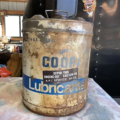 Vintage FARMLAND INDUSTRIES  CO-OP  20-20W Five (5) Gallon MOTOR OIL CAN • $29.99