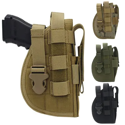 Military Army Tactical Pistol Gun Molle Belt Holster Right Handed Pistol Holster • $13.98