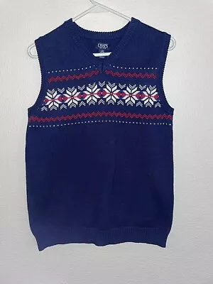 NWOT Chaps Boys Sweater Vest Navy Size L (14-16) • $12.50