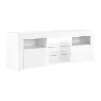 $157.99 • Buy Artiss TV Cabinet Entertainment Unit Stand RGB LED Gloss Furniture 145cm White